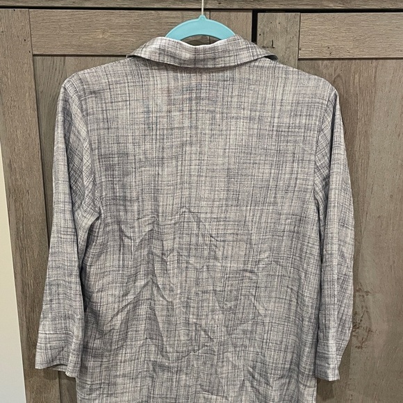 Van Heusen blue and White tweed Shirt - Picture 3 of 3